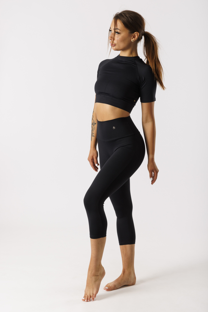 GoldBee Capri Legíny B2 Lycra Black (Barva Black, Velikost 3XL)