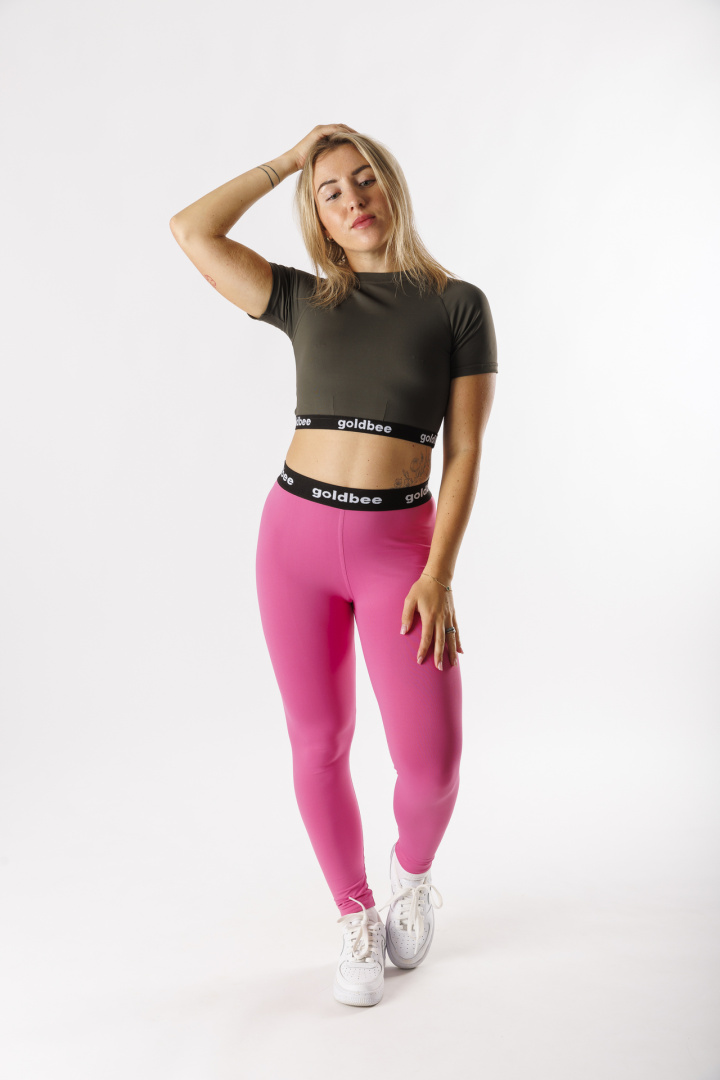 GoldBee Crop-Top S Krátkým Rukávem BeOne Army