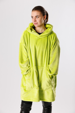 GoldBee Mikina Doba Ledová Fluffy Neon Green